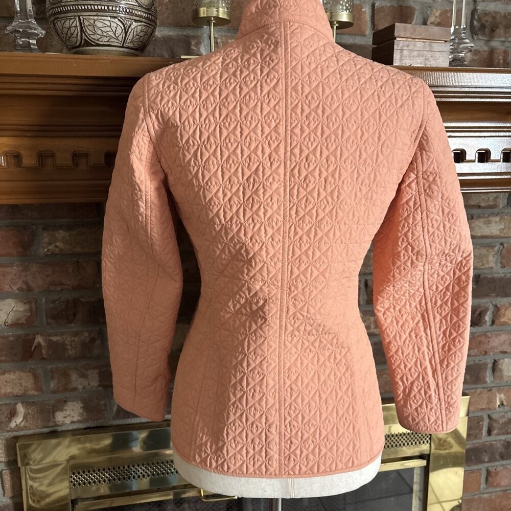 Talbots Petite Thin Peach Spring Jacket Size 2 Petite Quilted - Picture 3 of 7